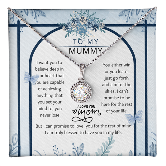 To My Mom-But I can promise to love you for the rest of mine-Necklace