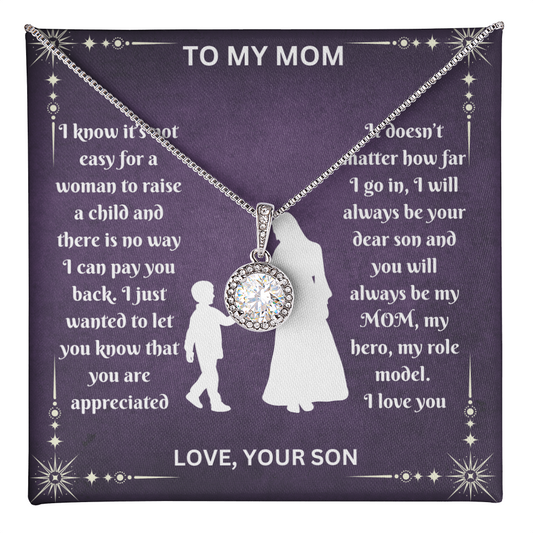 To My Mom-You will always be my mom-Necklace