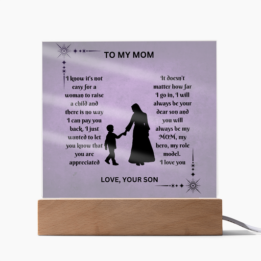 To My Mom-You will always be my mom, my hero-Acrylic